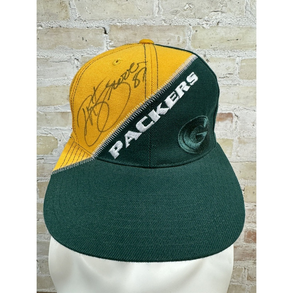 Green Bay Packers Robert Brooks 87 Signed Trucker Hat Lambeau Super Bowl Vintage